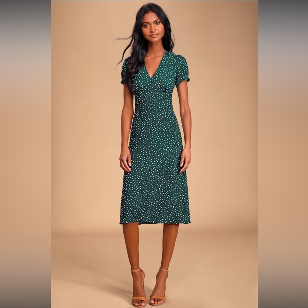 Jade Green Polka Dot Dress